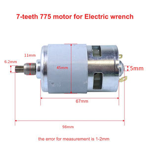 Motor de llave de litio eléctrica Universal de 18V y 21V, motor 775, 7 dientes para Qimo <span class=keywords><strong>Hulk</strong></span> 100%, cable de cobre 2103, Motor sin escobillas - Product Image 2