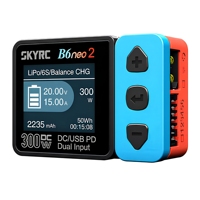 Chargeur intelligent multifonction SKYRC B6neo 2, chargeur intelligent DC 300W PD 126W pour batteries LiPo/LiFe/Lilon/LiHV/NiMH/NiCd/Pb