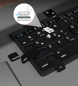 <span class=keywords><strong>Keyboard</strong></span> <span class=keywords><strong>Mini</strong></span> lipat portabel, papan ketik <span class=keywords><strong>bluetooth</strong></span> nirkabel Desktop tidur otomatis magnetik dengan Touchpad - Product Image 3