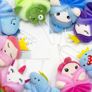 Dễ thương động vật có hình dạng tắm bọt biển ít Nàng Tiên Cá công chúa cá mập khủng long hình cơ thể bọt biển cho trẻ em làm bằng Nylon PE - Product Image 3