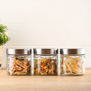 Bán Buôn 200Ml 250Ml 300Ml Nhỏ Chai Thủy Tinh Kẹo Lọ Thủy Tinh Gia Vị Lưu Trữ Thực Phẩm Lọ Thủy Tinh Với Kim Loại Có Nắp Đậy - Product Image 4