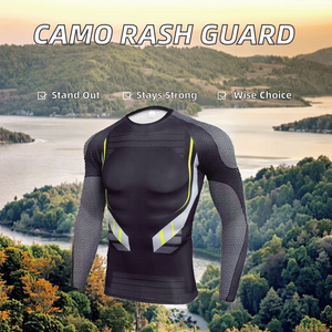 Camiseta Deportiva de Manga Larga con Estampado Digital de Camuflaje, de Poliéster de 220g de Secado Rápido, para Hombre, Disponible en Stock - Product Image 2