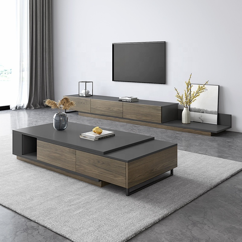 Выдвижной журнальный столик для гостиной, подставка для телевизора, комбинация шкафов