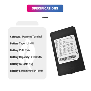Batterie de remplacement Li-ion 7,4 V 2150 mAh NewPos IP425085 NEW8110 NEW 8110 pour terminal de point de vente - Product Image 3