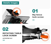 Scie à onglet combinée Power Action CS2400M 2400W, lame de 305 mm (12 pouces), 4000 tr/min, pour la coupe du bois et de l'aluminium, 220-240V