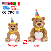 Ours en peluche personnalisé, jouet en peluche mignon et apaisant, animaux en peluche lestés