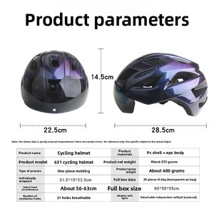 <span class=keywords><strong>Casco</strong></span> de Ciclismo de Carretera y Montaña con Gafas Magnéticas y Doble Visera, Resistente al Viento y a Impactos, para Ciclismo Unisex - Product Image 4