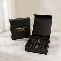 Boîte de parfum personnalisée de luxe, insert en mousse EVA, fermeture magnétique, emballage cadeau pour huile essentielle, boîte en papier en gros