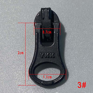 하이 퀄리티 자동 잠금 Ykk 지퍼 의류를위한 원래 3 # 금속 지퍼 풀러 - Product Image 4