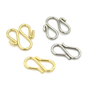 Stainless Steel <b>S</b>-<b>Hook</b> Clasp W-Shaped For Bracelet Making Gold And Silver Jewelry Findings Components 18mm Size - Product Image 1