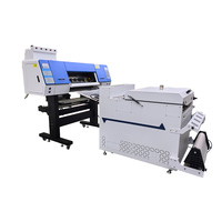 NOUVELLE Imprimante DTF automatique 60 cm pour étiquettes de t-shirts, 4 têtes pour I3200, encre numérique CMYK+W, pigment multi-couleurs, portable, 2400 DPI, 13/horaire