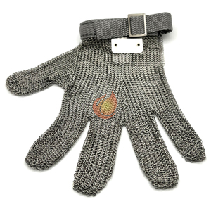 Gants <span class=keywords><strong>de</strong></span> boucher en <span class=keywords><strong>maille</strong></span> métallique, en acier inoxydable, résistants aux coupures - Product Image 2