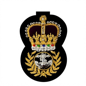 BADGE D'OFFICIERS DE LA MARINE ROYALE BRODÉ À LA MAIN - Product Image 1