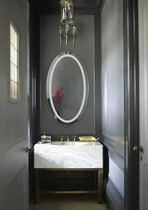 Miroir LED de salle de bain en vente chaude, miroir ovale et accessoires de salle de bain, écran tactile intelligent - Product Image 6