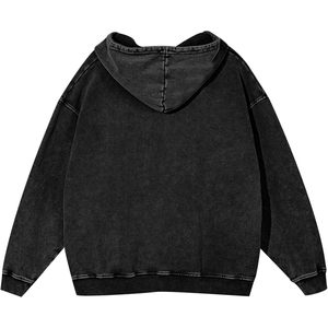 Sudadera con Capucha Extra Grande para Hombre FOXA, Estilo Vintage, Lavado Ácido, Algodón, Unisex, Desgastada - Product Image 4