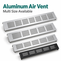 Grille de ventilation en aluminium pour meubles, cache-ventilateur encastré à fentes pour projets d'armoires