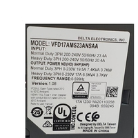 Nuevo y Original Inversor Delta MS300 VFD17AMS23ANSAA 5HP 3.7kW 230V Trifásico Vectorial AC Drive 17A IP20 VFD en Stock