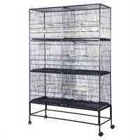 Haute qualité vente chaude en gros trois couches Super grand volant cage à oiseaux perroquet Cage élevage Cage fil grande Villa maison
