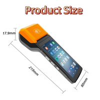 Terminal POS Móvil AP12S 4G NFC GMS Android 14 con Impresora, Escáner de Códigos QR, Caja Registradora, Bluetooth y USB