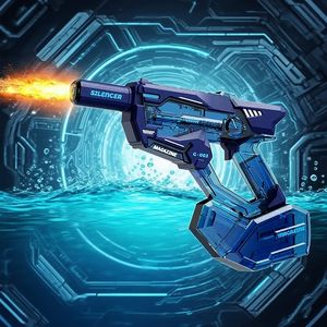 带火焰灯的电动水枪远程喷水玩具自动爆裂手持水枪儿童夏季玩具 - Product Image 6