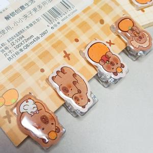 Clip de Mensajes con Diseño de Kapibara de DHF, Clip Transparente para Papelería, Soporte para Pegatinas, Marcapáginas DIY, Clip Multifuncional - Product Image 4