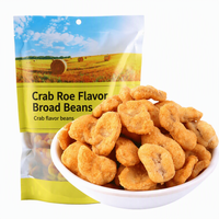 Snack de Habas con Sabor a Cangrejo, Crujientes y Recubiertas, Listas para Comer, en Bolsa Mini con Nitrógeno, Venta al por Mayor, Proveedor OEM, Exportación Directa