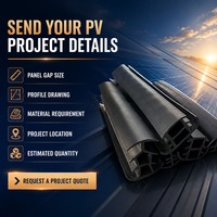 Joint d'étanchéité sur mesure en EPDM pour module photovoltaïque, profil en T, extrusion de caoutchouc étanche pour systèmes de protection de cadres de montage solaire