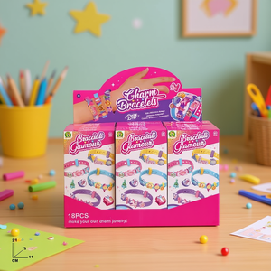 Bracciali Glamour Charm Bracelets 18Pcs <b>Diy</b> Jewelry Making <b>Kit</b> For Kids Girls Craft Toy - Product Image 3