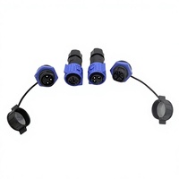 Connecteur étanche M19 à verrouillage automatique 3+3/3+4/3+5 broches, boîtier PA66 pour applications LED et énergies nouvelles