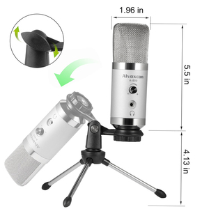 Microfono a condensatore Panvotech Studio con Jack Monitor da 3.5mm per <span class=keywords><strong>micro</strong></span> studio di registrazione live webcast - Product Image 4