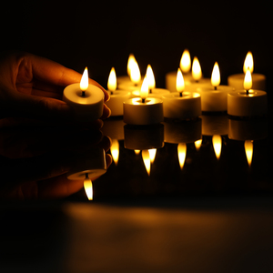 3d Real Flame White Battery Operated Tea Light Trang Trí Nội Thất Bộ 12 Đèn <span class=keywords><strong>Led</strong></span> Trà - Product Image 3