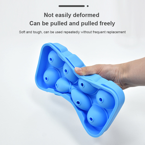 Molde de silicona redondo de 8 compartimentos para cubitos de hielo, diseño de fácil desmolde, libre de BPA, muy vendido. - Product Image 1