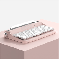 Keyboard Membran Nirkabel Private Mold B303 ACTTO BT5.0 Retro 84 Tombol Model Mesin Ketik Dengan Penyangga Desain Paten ABS Bersertifikasi CE RoHS FCC KC TELEC