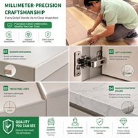 Moderne Europäische Design-Küchenschränke mit Luxuriösem Leichtem Edelstahlgehäuse Direktlieferung von Herstellern Maßgefertigte Küche