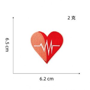 Iron on Embroidered Pink Style Echometer <b>Nurse</b> Cap Capsule Heart Patches for Doctor <b>Nurse</b> Clothes Bag Decoration - Product Image 6