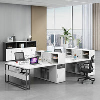 Mobilier de bureau commercial moderne de luxe ensemble de chaises de bureau modulaires poste de travail exécutif avec bureau de travail design