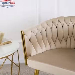 Silla de Comedor Moderna y Popular de Estilo Retro, de Lujo, Tapizada en Terciopelo, de Alta Calidad, para Hoteles y Restaurantes - Product Image 6