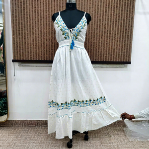 Women's Silk Viscose Woven Boho Maxi <b>Dress</b> | <b>Elastic</b> Waist Floral Print Summer Beachwear - Product Image 1