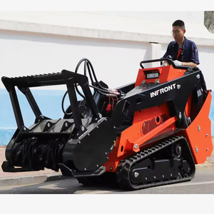 Envío Gratis Minicargadora de Orugas de 1 tonelada (1000 kg) con Motor de 25 CV y Accesorios, Minicargadora de Orugas con Plataforma para Operador - Product Image 3