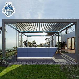 Pérgola de aluminio impermeable <span class=keywords><strong>para</strong></span> uso en exteriores, lamina de techo bioclimática con Motor eléctrico, 6x4 - Product Image 2