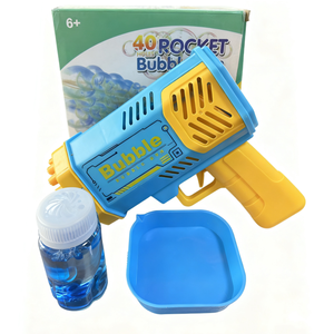 Pistolet à bulles électrique 40 trous avec LED, double vitesse, anti-fuite, jouet d'été pour enfants - Product Image 6