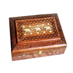 Wooden Hand-Carved Eco-Friendly Wall-Mounted Artisan Crafted Customized Shape Money Box Decorative Storage for Rings Earrings - Product Image 1