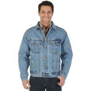 Veste en jean d'hiver personnalisable en denim classique pour hommes Veste d'hiver à col rabattu en coton de haute qualité - Product Image 1