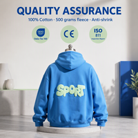Sweat-shirt surdimensionné bleu marine avec logo personnalisé, style universitaire pour femmes, imprimé à pois, col rond, pull pour femmes