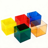 Boîte de rangement en acrylique colorée personnalisée, empilable, pour la décoration de la maison, cadeau
