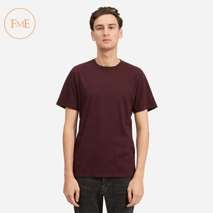 Camiseta de algodón orgánico personalizada cuello redondo y manga corta color sólido OEM/ODM diseño en blanco Opción de talla grande para hombres/mujeres - Product Image 2