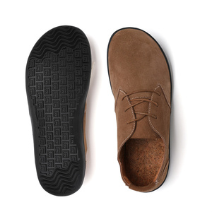 Chaussures habillées pour hommes en cuir véritable résistant à l'usure, décontractées, antidérapantes, à ressort, larges, pieds nus, formelles, pour <span class=keywords><strong>mariage</strong></span>, Oxford - Product Image 1