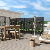 Jardinière en acier galvanisé, treillis carré, bac à plantes surélevé écologique pour plantes grimpantes, vignes, revêtement en poudre