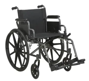 성인 휠체어 스윙 멀리 발판 넓게 좌석 쉬운 전송 스틸 휠체어 디자인 24 "MAG 휠 수동 스틸 휠체어
