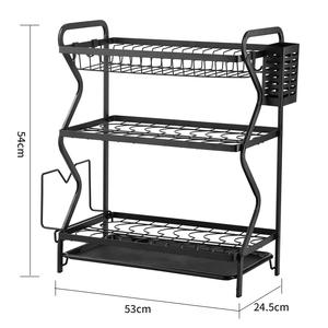 Estante de Almacenamiento de Toallas de Cocina Moderno de Dos Niveles, Acero Inoxidable, Impermeable, Rectangular, No Plegable - Product Image 6